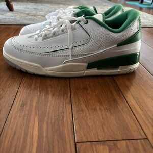 White and Green Sneakers
